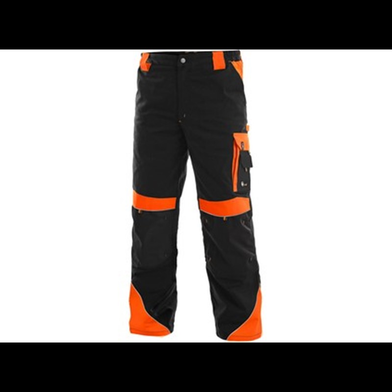 Delovne hlače SIRIUS BRIGHTON, črno-oranžne barve
