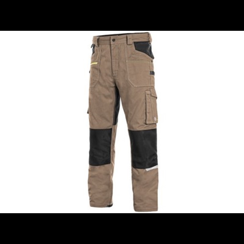 Delovne hlače CXS STRETCH, moške, bež-črne