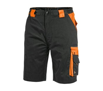 Delovne kratke hlače CXS SIRIUS BRIGHTON, moške, črno-oranžne