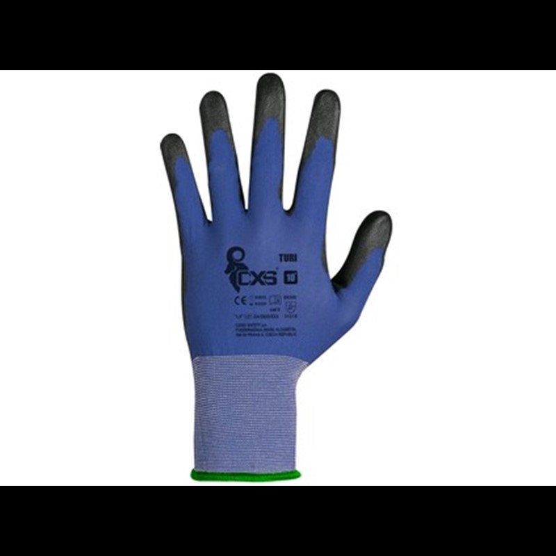 Gloves CXS TURI, coated by polyurethane