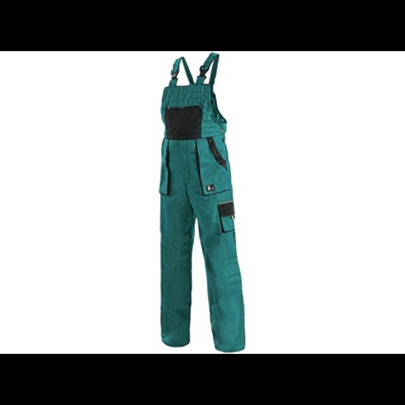 Delovne hlače z oprsnikom CXS LUXY SABINA, ženske, zeleno-črne