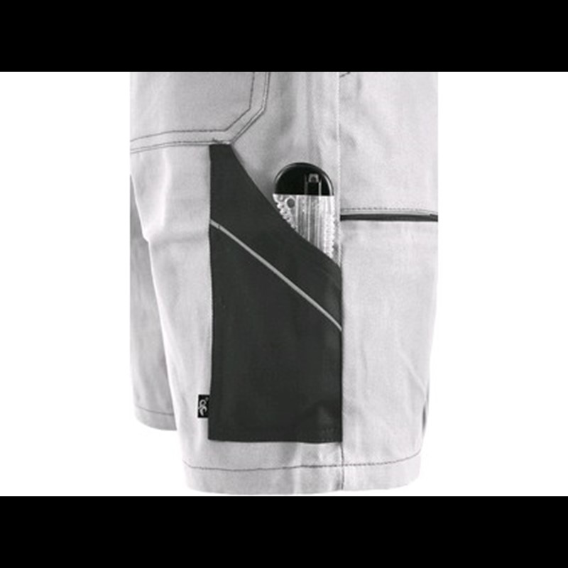 Delovne kratke hlače CXS LUXY TOMAŠ, moške, belo-sive