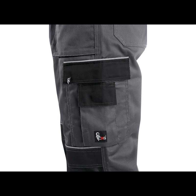 Delovne hlače ORION TEODOR, skrajšan model, sivo-črne
