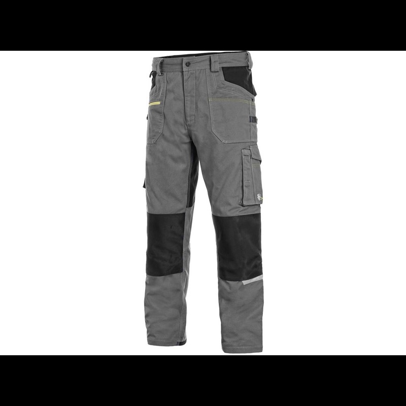 Delovne hlače CXS STRETCH, moške, sivo-črne