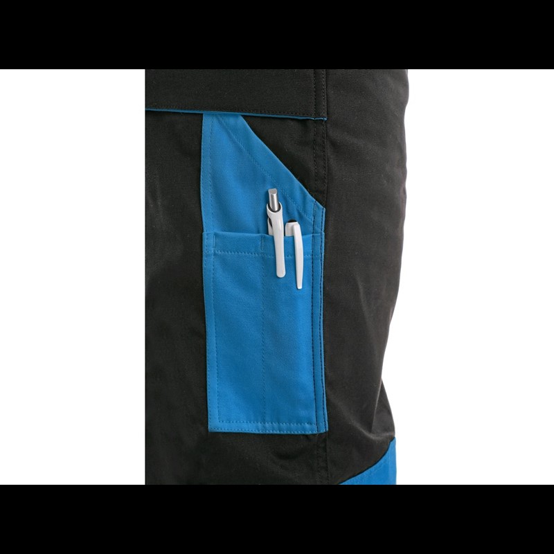 Delovne hlače z oprsnikom SIRIUS BRIGHTON, črno-modre