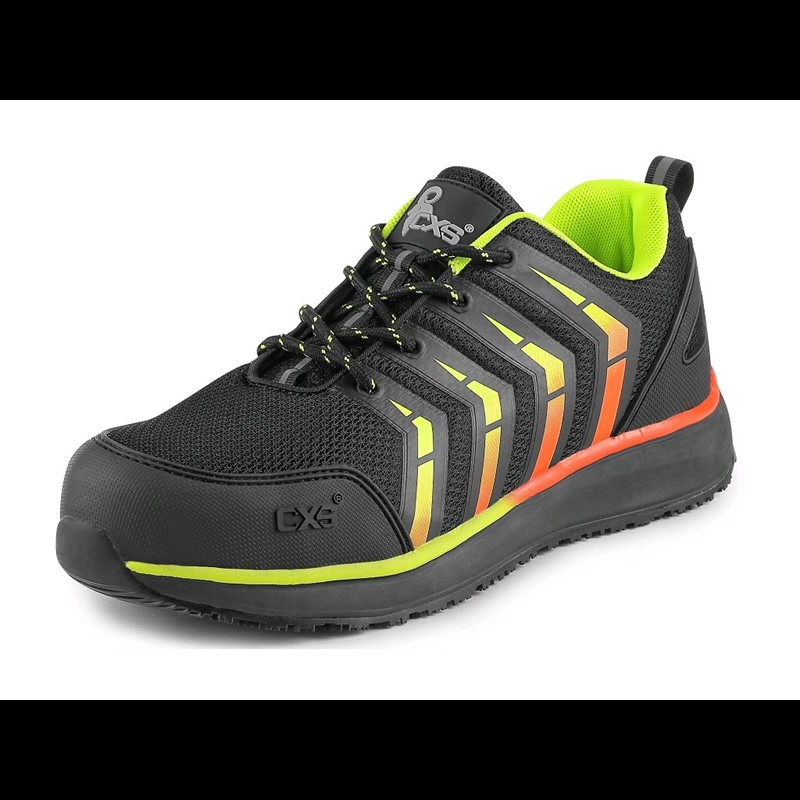 Low footwear CXS ISLAND SALINA S1P, black-yellow-orange