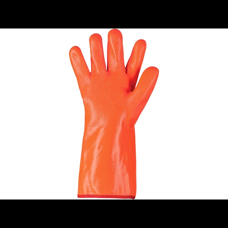 Rokavice ZARO WINTER, zimske, prevlečene s PVC, oranžne, velikost 11