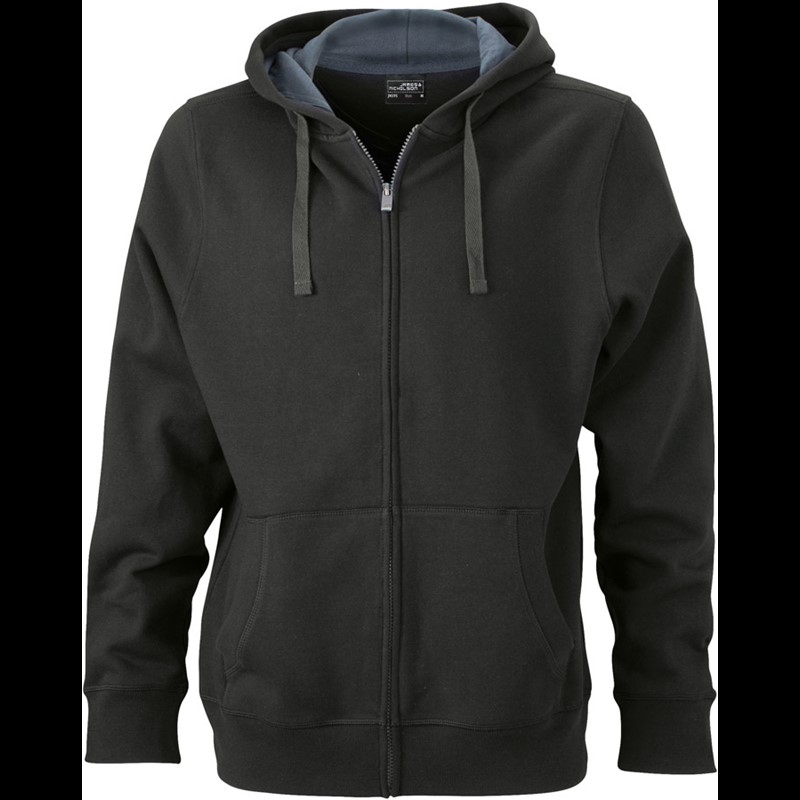 Heavy men's hooded sweat jacket