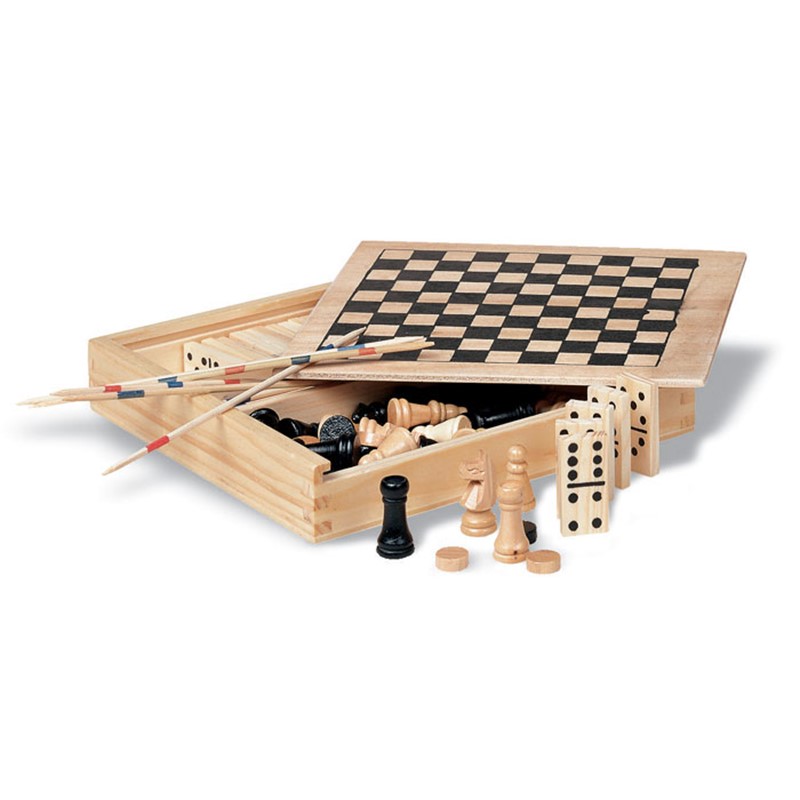 TRIKES - 4 igre v leseni škatli