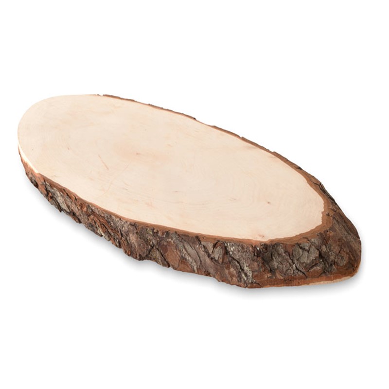 ELLWOOD RUNDAM - Ovalna lesena deska z lubjem
