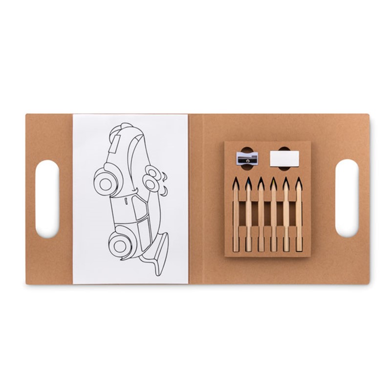 FOLDER2 GO - Komplet za barvanje s 6 barvicami