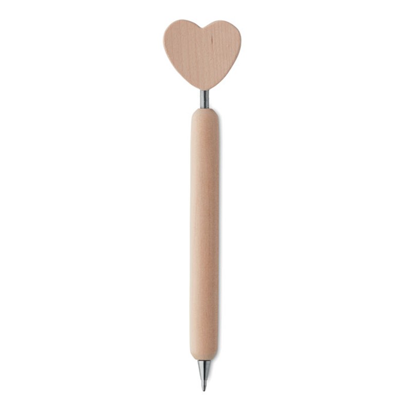 SEELE - Leseni kemični svinčnik s srcem na vrhu
