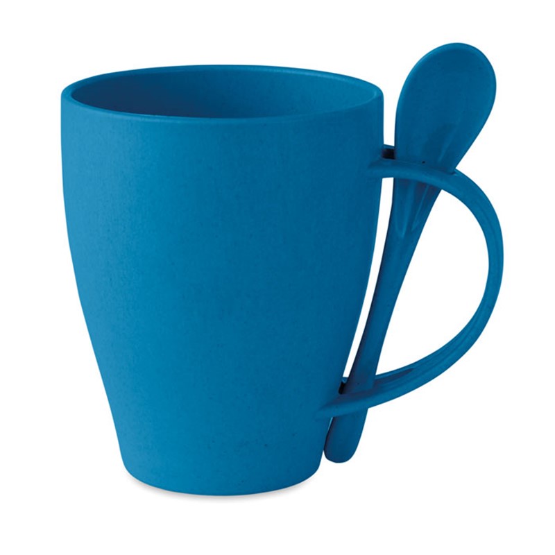 DUAL FIBRE - Mug with spoon bamboo fibre/PP