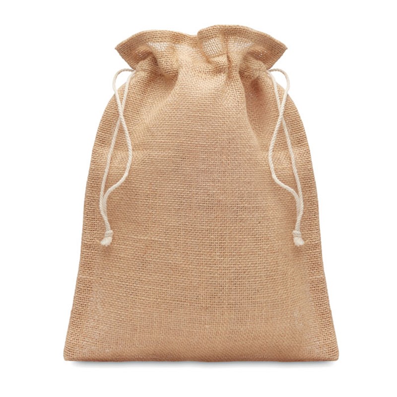 JUTE SMALL - Mala darilna vrečka iz jute 14 x 22 cm