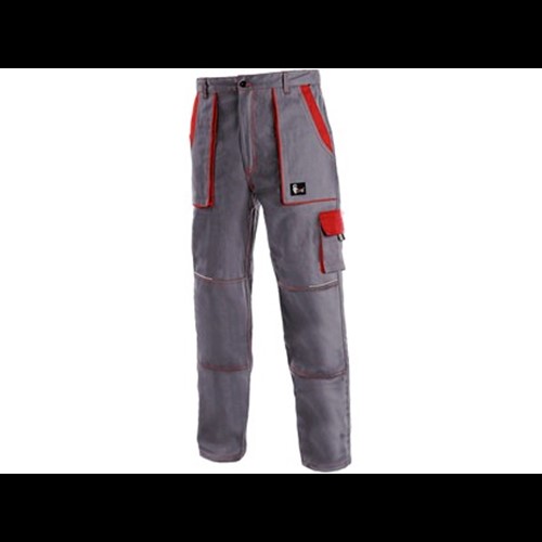 Delovne hlače CXS LUXY JOSEF, sivo-rdeče
