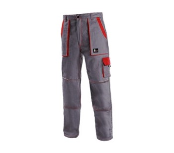 Delovne hlače CXS LUXY JOSEF, moške, sivo-rdeče