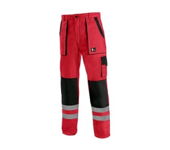 Delovne hlače CXS LUXY BRIGHT, moške, rdeče-črne