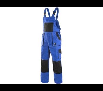 Delovne hlače z oprsnikom CXS LUXY ROBIN, podaljšane, moške, modro-črne