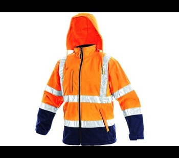 Odsevna softshell jakna DERBY, dobro vidna, moška, oranžna