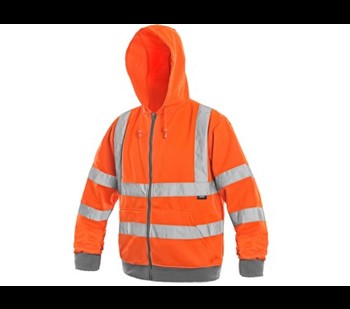 Odsevna jakna FROME, dobro vidna, moška, oranžna