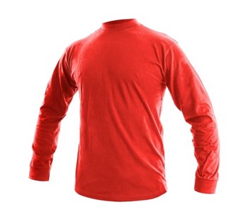 Moška majica z dolgimi rokavi PETR, rdeča