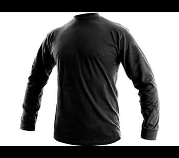 Moška majica z dolgimi rokavi PETR, črna