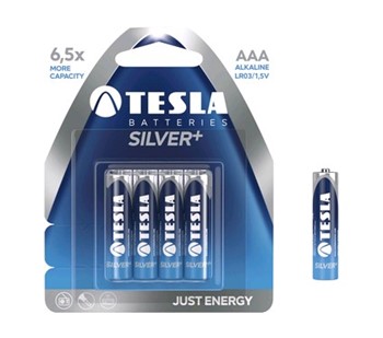 Baterije TESLA AAA Silver+, 4 kos