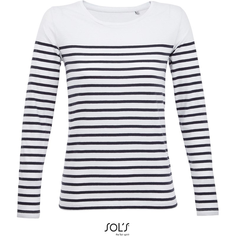 Ladies' T-Shirt striped long-sleeve