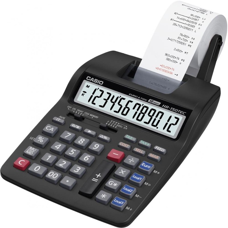Namizni kalkulator na trak Casio