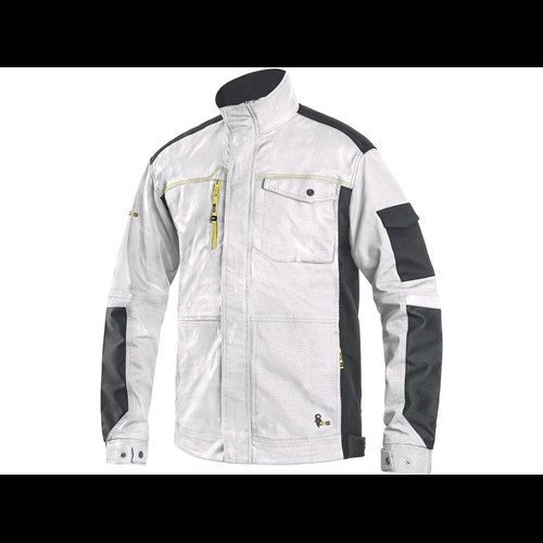 Delovna jakna CXS STRETCH, moška, belo-siva
