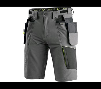 Delovne kratke hlače CXS NAOS, moške, sivo-črne