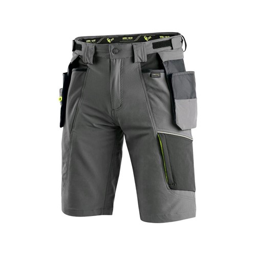 Delovne kratke hlače CXS NAOS, moške, sivo-črne