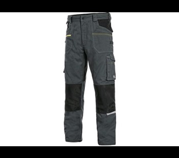 Delovne hlače CXS STRETCH, moške, temno sive - črne