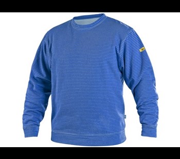 Sweatshirt CXS DENALI, antistatic and ESD, blue