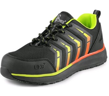 Low footwear CXS ISLAND SALINA S1P, black-yellow-orange