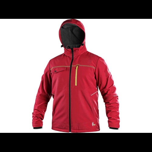 Jacket CXS STRETCH, men's, softshell, red
