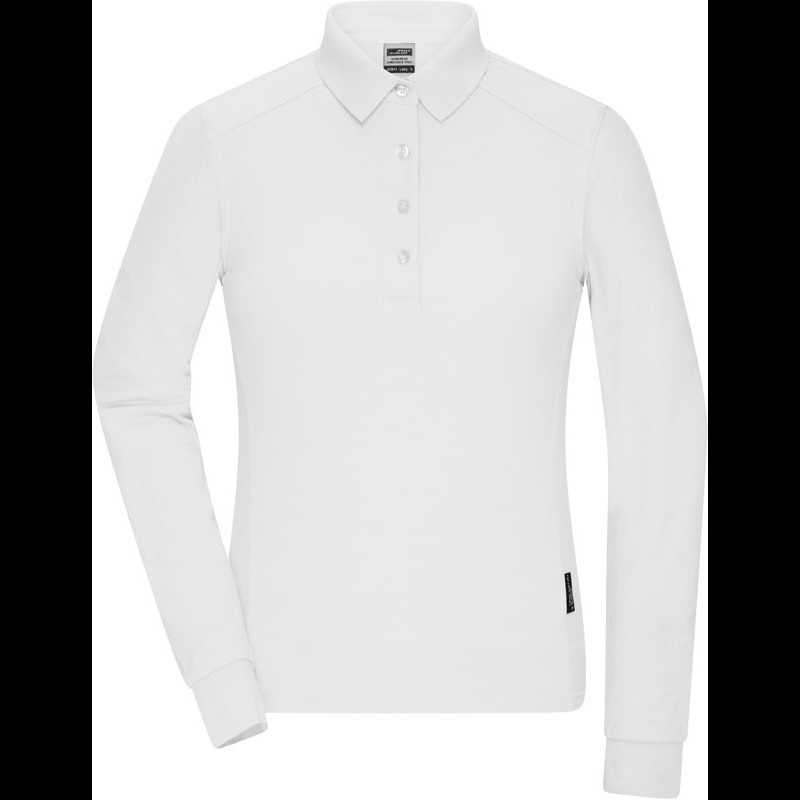 Ladies' piqué workwear polo long sleeve