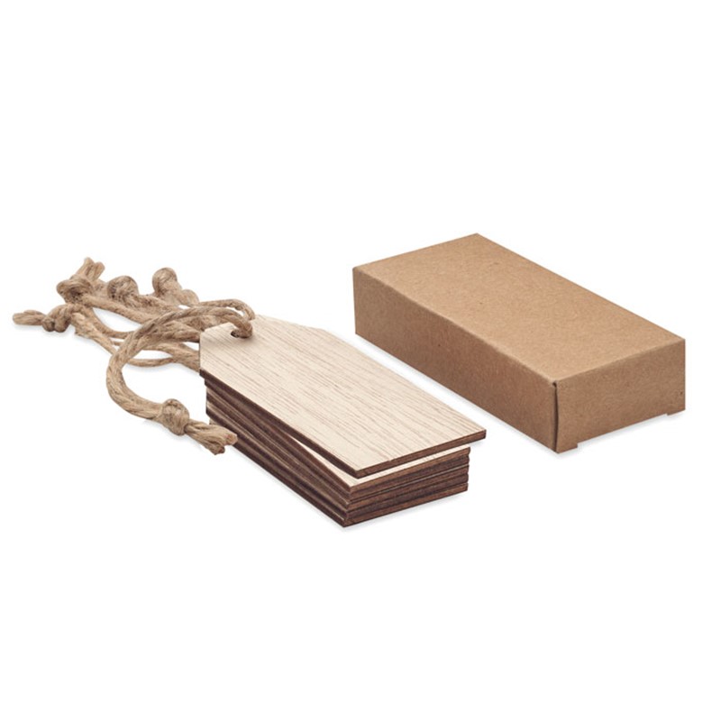 ETIBAM - Set of 6 wooden gift tags