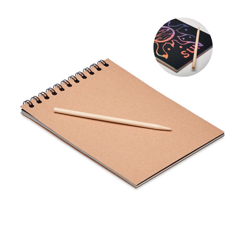 BLACK - Scratching paper notebook