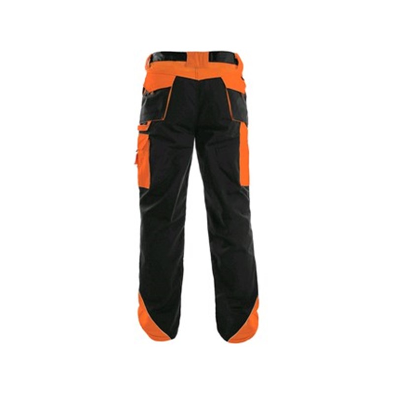 Delovne hlače SIRIUS BRIGHTON, črno-oranžne barve