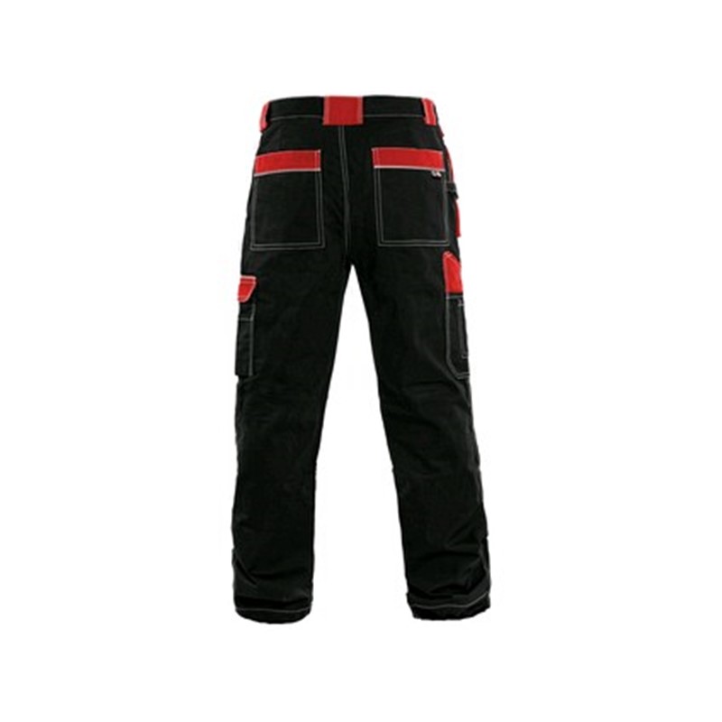 Delovne hlače ORION TEODOR, črno-rdeče