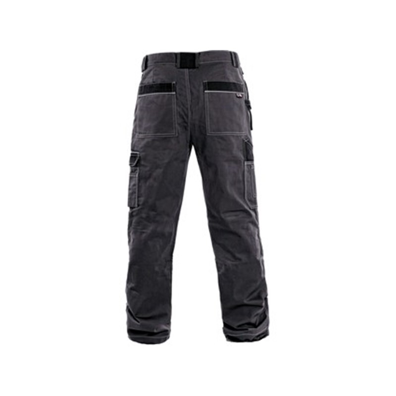 Delovne hlače ORION TEODOR, skrajšan model, sivo-črne