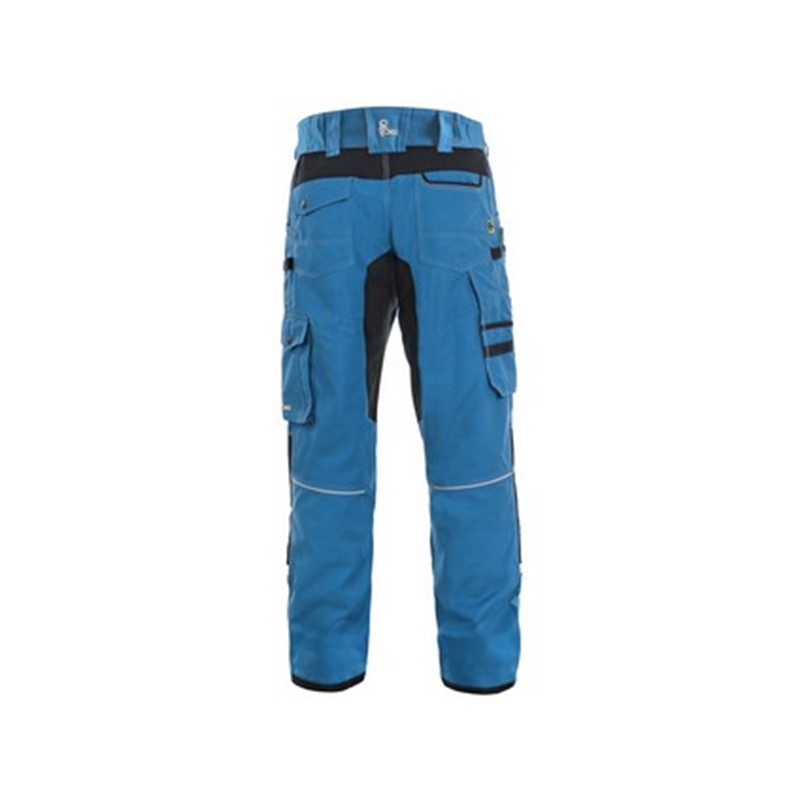Delovne hlače CXS STRETCH, moške, svetlo modre-črne