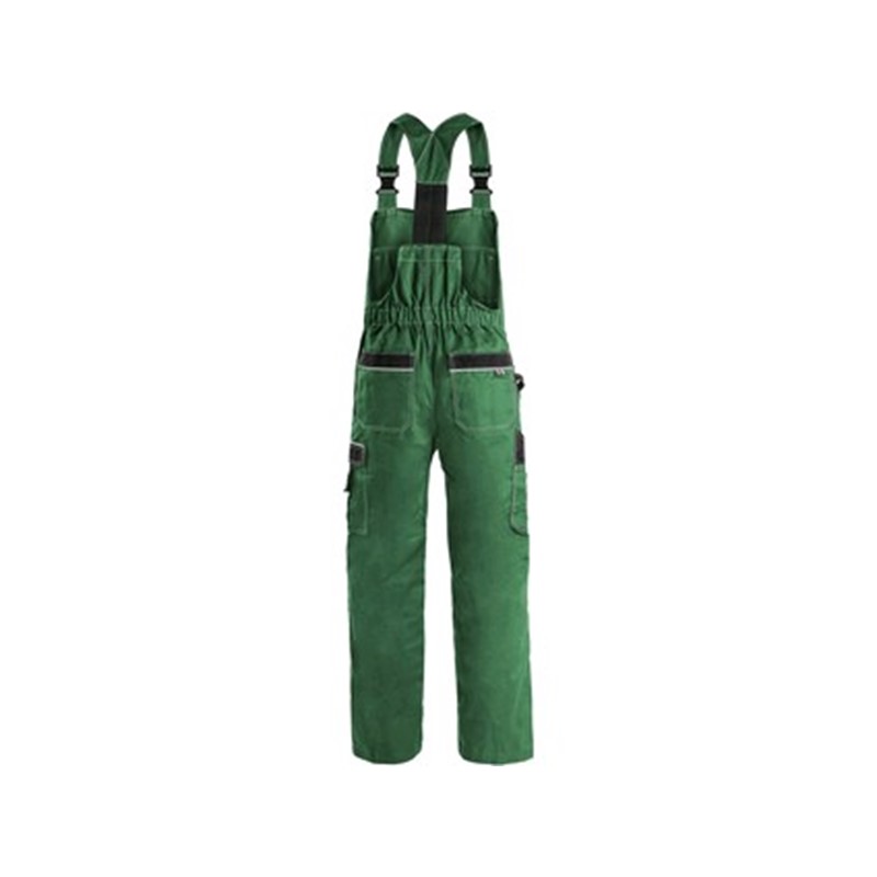 Delovne hlače z oprsnikom ORION KRYŠTOF, zeleno-črne