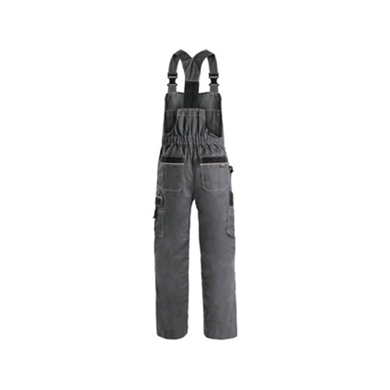 Delovne hlače z oprsnikom ORION KRYŠTOF, zimske, moške, sivo-črne