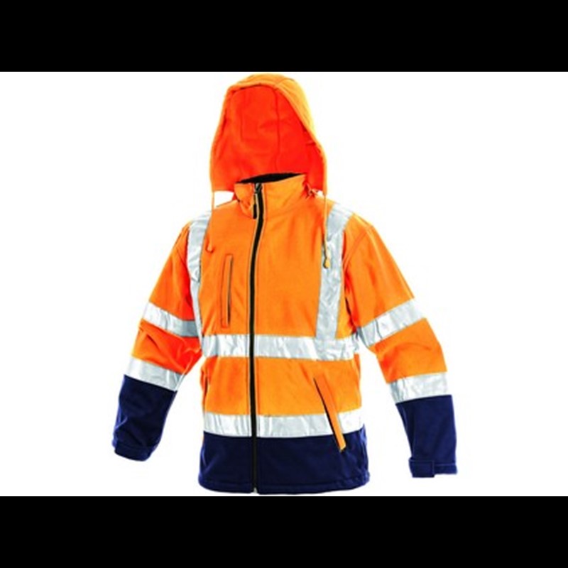 Odsevna softshell jakna DERBY, dobro vidna, moška, oranžna