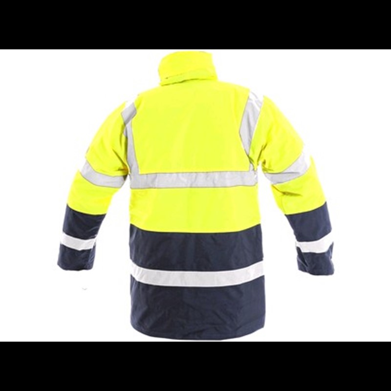 Odsevna bunda OXFORD, dobro vidna, moška, rumeno-modra