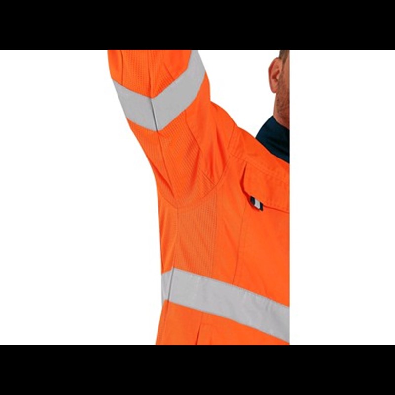 Odsevna jakna CXS HALIFAX, dobro vidna, moška, oranžno-modra