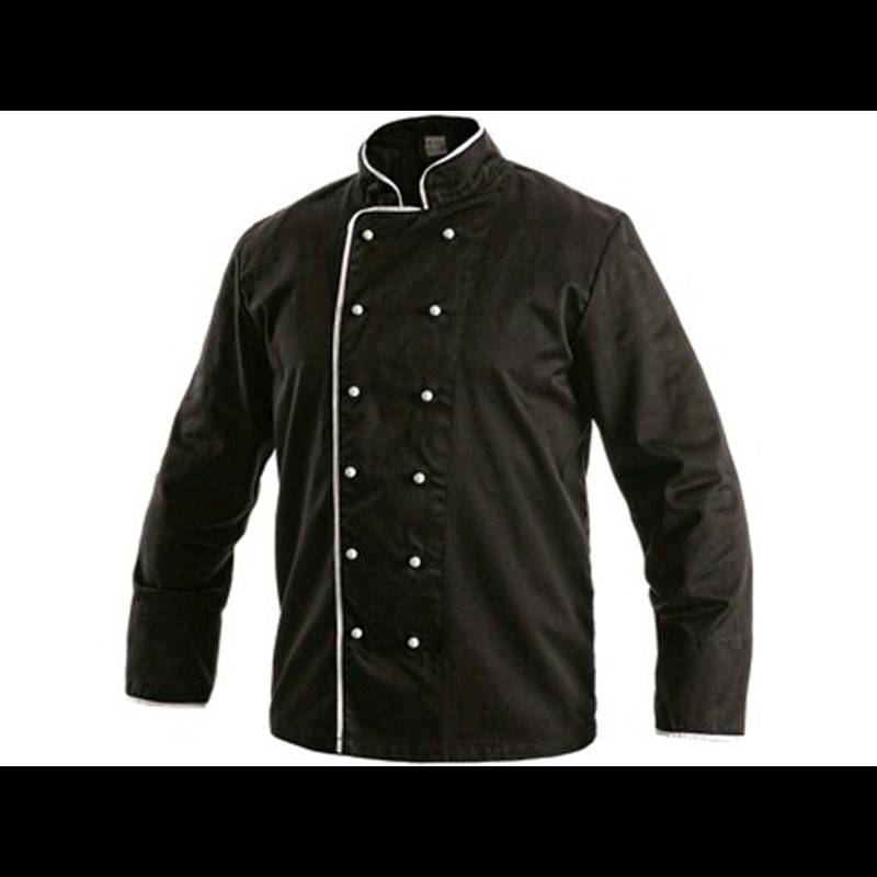 Kuharska jakna RADIM, moška, črno-bela
