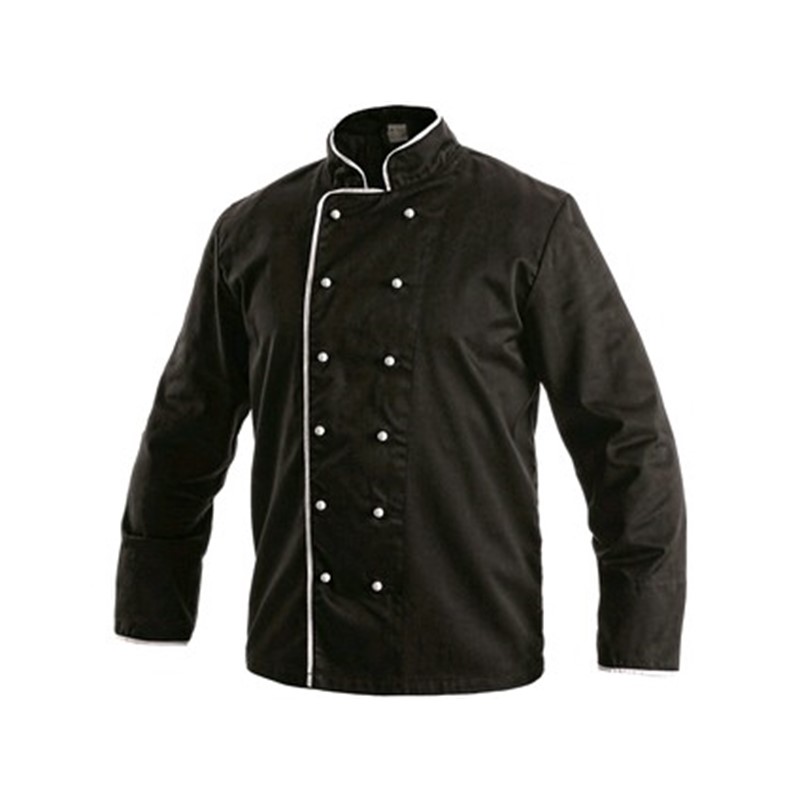 Kuharska jakna RADIM, moška, črno-bela